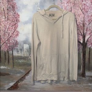 Converses Cream Light weight hoodie w pouch pocket sz M EUC